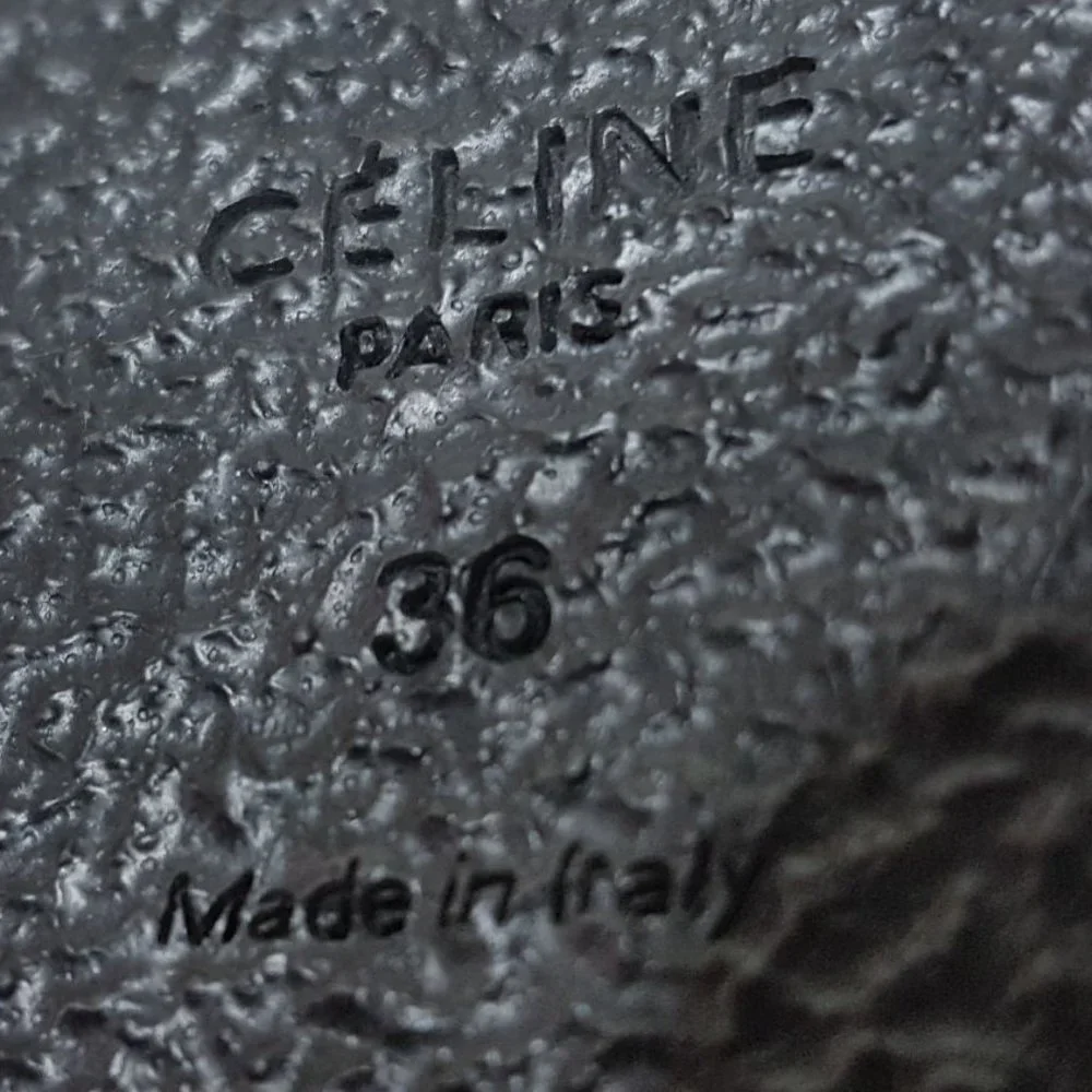 Celine Phoebe Phile Black Leather Bow Wedge Platform Shoe Womens Size 5.5 / 35.5 - Picture 7 of 8